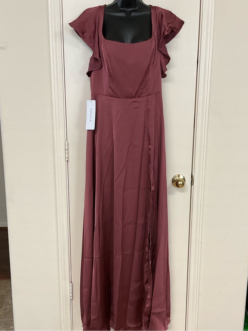 Azazie Bondi Maxi Ruffle Dress